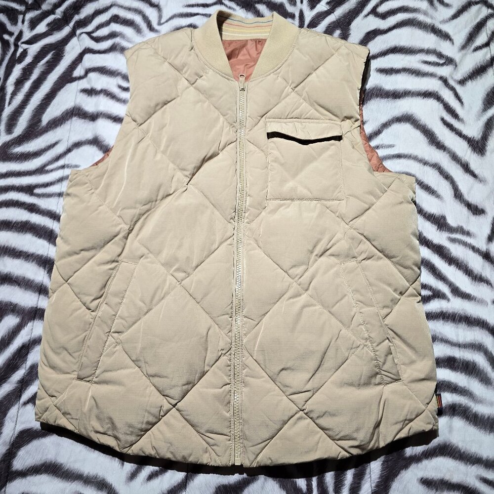 Marine Layer reversible down puffer vest women's LARGE